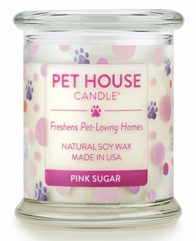 One Fur All Pet House 9oz Candle - Pink Sugar dog pain relief hip joint supplement senior dog care pet arthritis aid dog skin supplement
