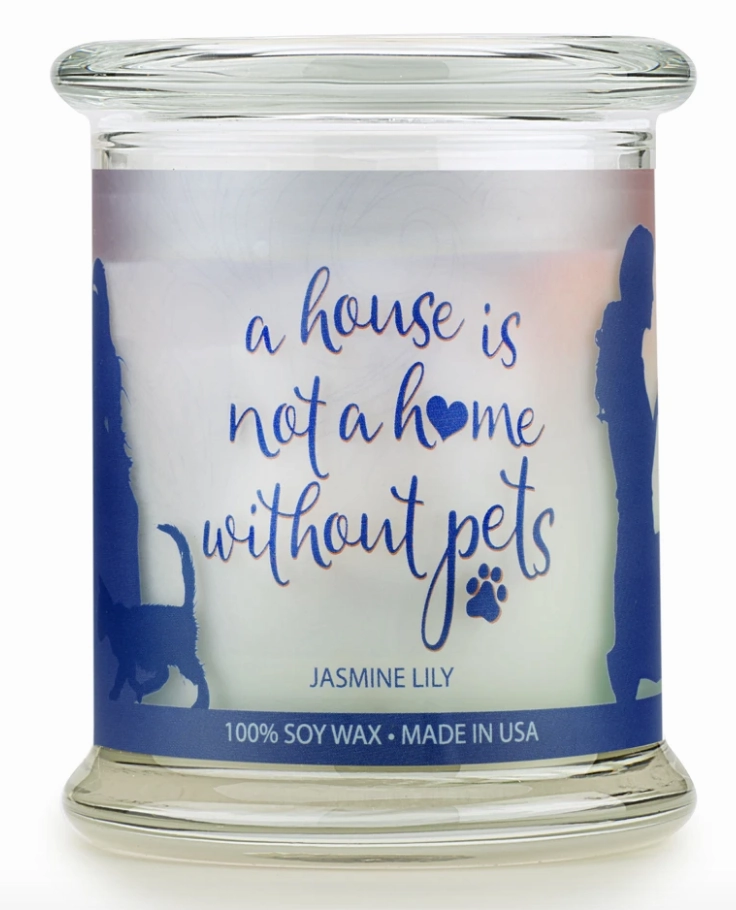 One Fur All Pet House Candle Jasmine Lilly 9oz dog pain relief hip joint supplement senior dog care pet arthritis aid dog skin supplement