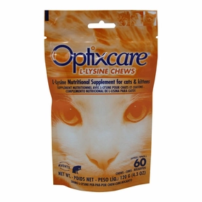 Optixcare L-Lysine Chews for Cats & Kittens, 60 Chews dog plush squeaky toy interactive plush toy plush rope toy tough plush dog pillow toy