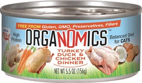 Organomics Duck Turkey and Chicken Dinner for Cats cat calming diffuser cat stress relief anxiety cat treats cat relaxing spray pet mood aid