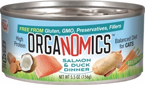 Organomics Salmon and Duck Dinner for Cats cat calming diffuser cat stress relief anxiety cat treats cat relaxing spray pet mood aid