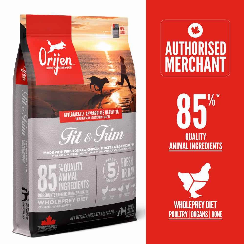 ORIJEN Fit & Trim Adult Grain-Free Dry Dog Food 2kg freeze dried dog treats dog freeze snacks raw dog treat dehydrated dog food meat dog snack