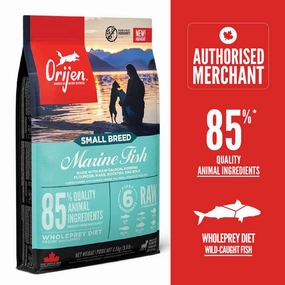 ORIJEN Marine Fish Small Breed Grain-Free Dry Dog Food freeze dried dog treats dog freeze snacks raw dog treat dehydrated dog food meat dog snack