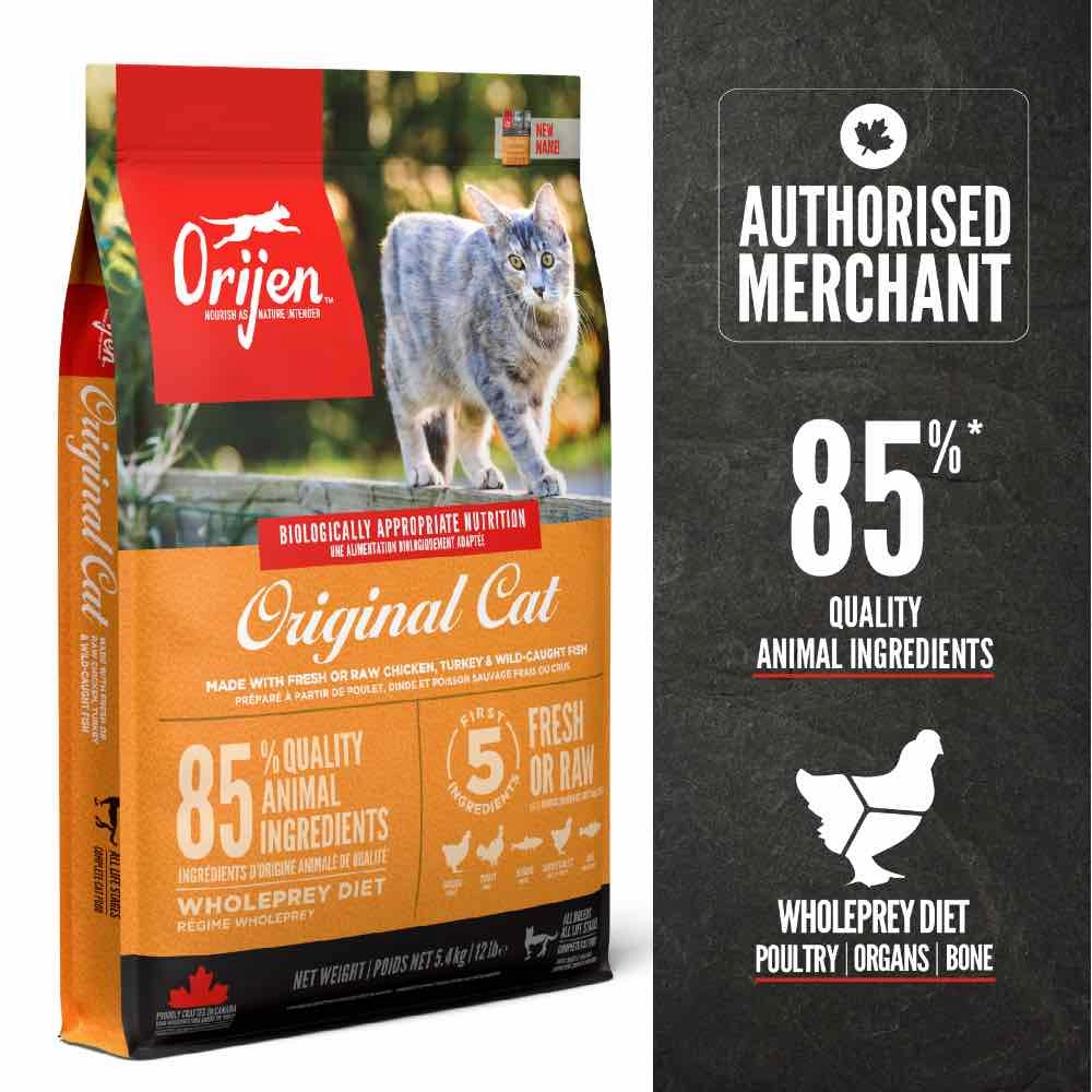 ORIJEN Original Adult Grain-Free Dry Cat Food natural cat food soft cat treats freeze dried cat food organic cat treats indoor cat food