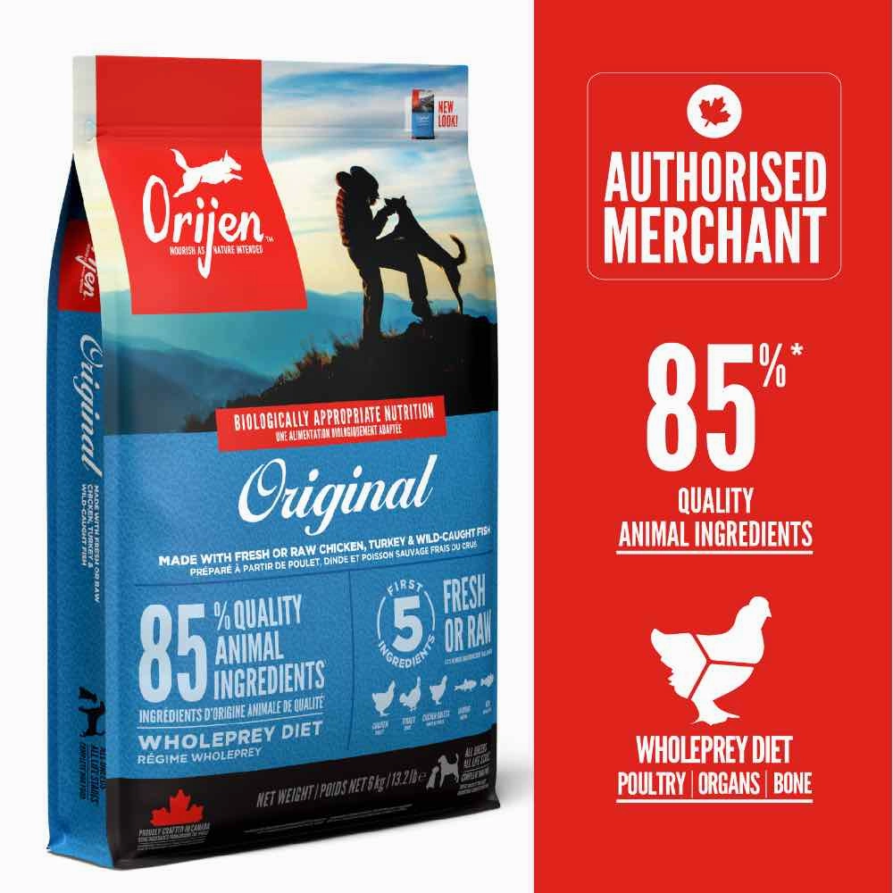 ORIJEN Original Grain-Free Dry Dog Food freeze dried dog treats dog freeze snacks raw dog treat dehydrated dog food meat dog snack