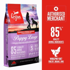 ORIJEN Puppy Large Breed Grain-Free Dry Dog Food 11.4kg freeze dried dog treats dog freeze snacks raw dog treat dehydrated dog food meat dog snack