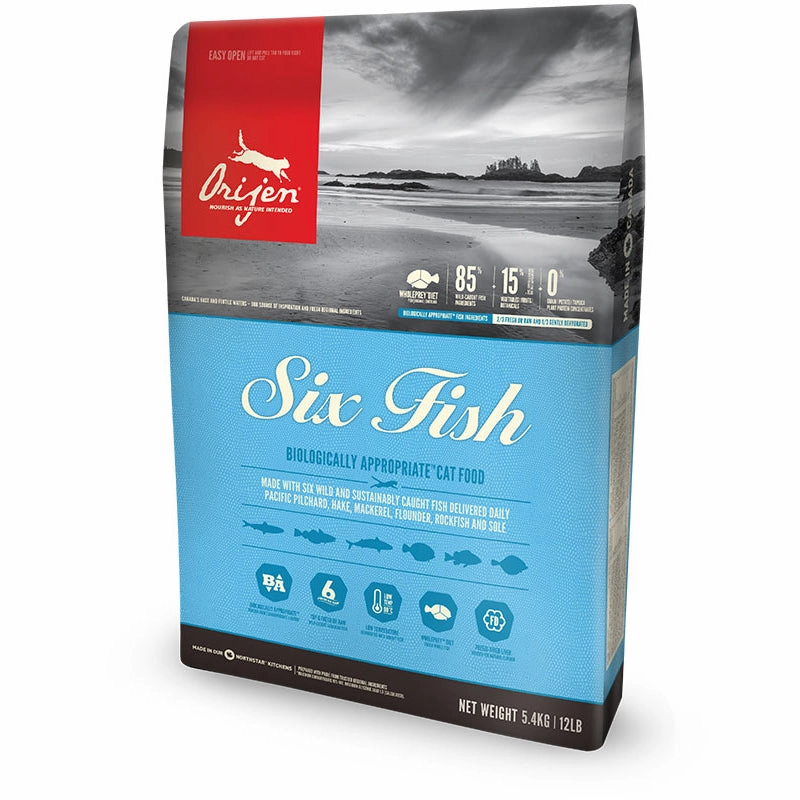 Orijen Six Fish Dry Cat Food cat treats toys for cats cat hair remover cat cleaning supplies cat food bowl