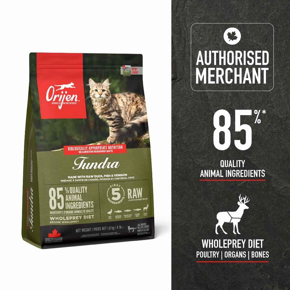 ORIJEN Tundra Grain-Free Dry Cat Food natural cat food soft cat treats freeze dried cat food organic cat treats indoor cat food