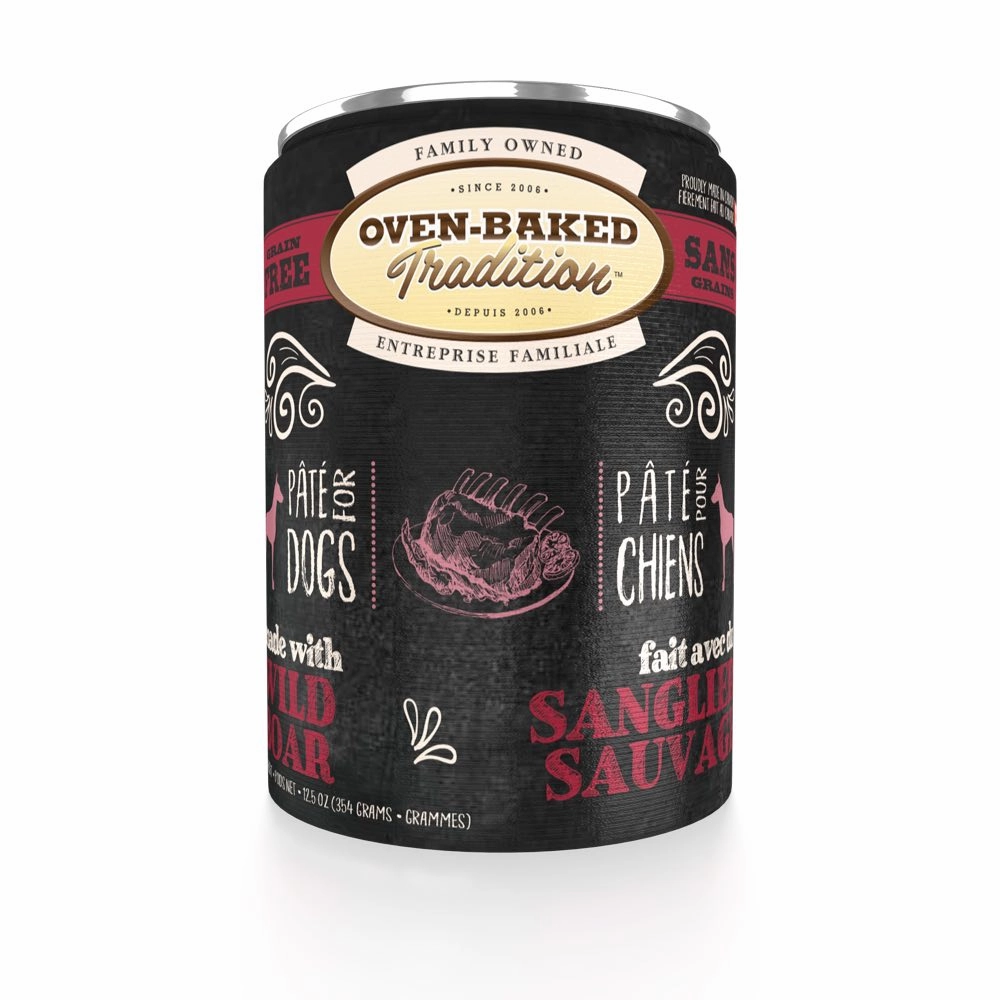 Oven-Baked Tradition Boar Pate Grain-Free Canned Dog Food 12.5oz canned dog food wet dog food grain free dog food dog food with gravy beef dog food