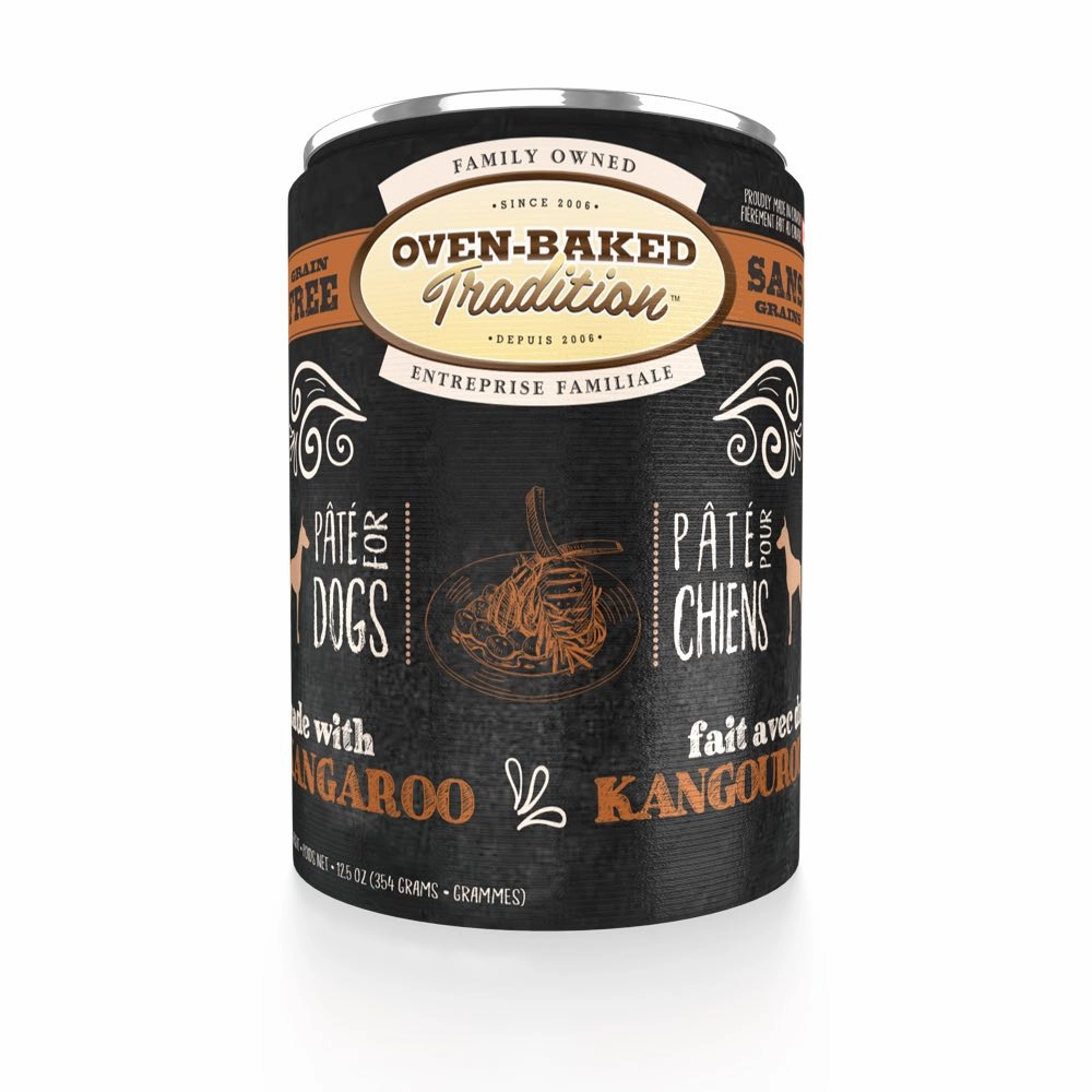 Oven-Baked Tradition Kangaroo Pate Grain-Free Canned Dog Food 12.5oz canned dog food wet dog food grain free dog food dog food with gravy beef dog food