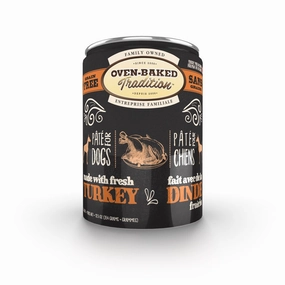 Oven-Baked Tradition Turkey Pate Grain-Free Canned Dog Food 12.5oz canned dog food wet dog food grain free dog food dog food with gravy beef dog food