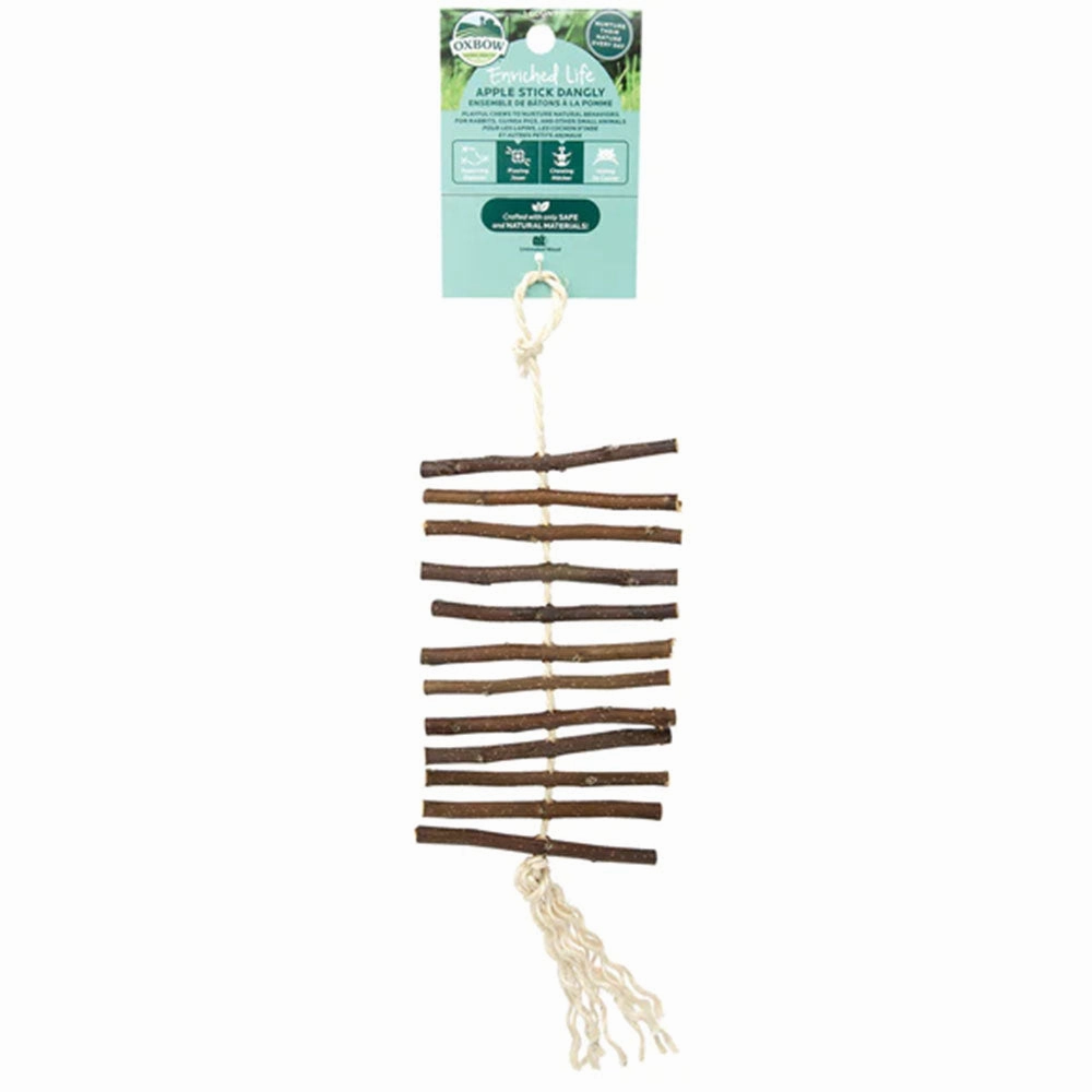 Oxbow Apple Stick Dangly bird cage parrot food bird toys bird perch bird treats