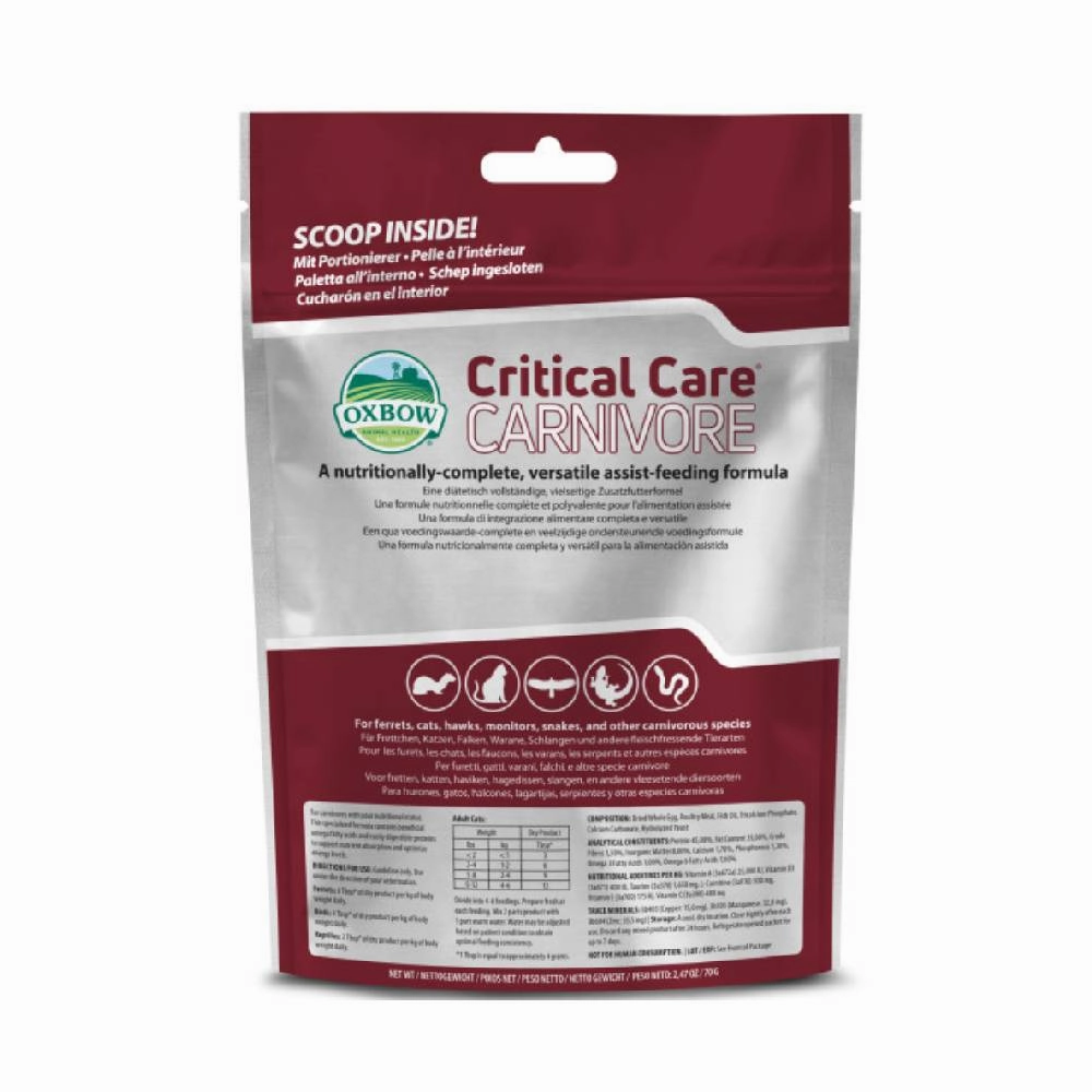 Oxbow Critical Care Carnivore 70g cat vitamins cat digestive aid cat immune support cat joint supplement cat skin supplement