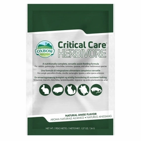 Oxbow Critical Care Herbivore Anise Flavor 36g puppy starter kit puppy crate puppy collar puppy pee pad puppy food