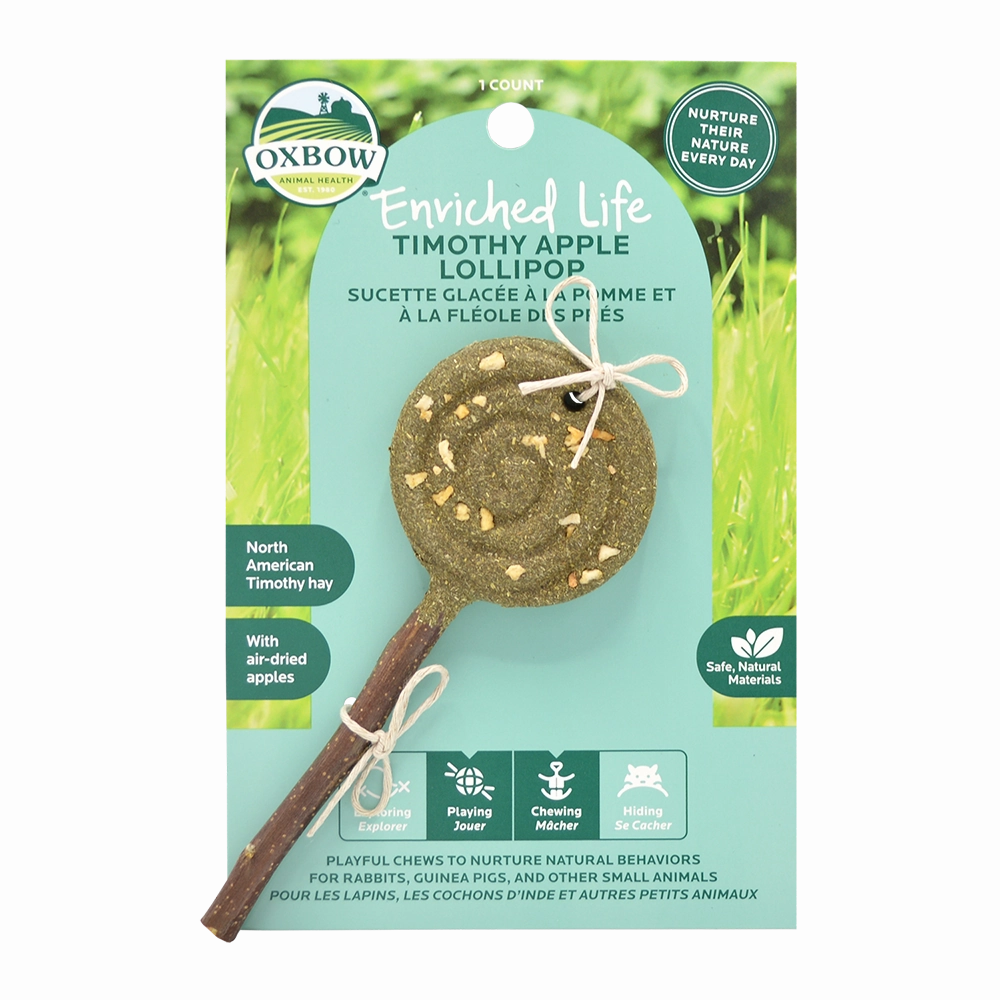 Oxbow Enriched Life Timothy Lollipop Apple kitten health kit kitten booster vitamins kid cat immune kitten digestion kitten omega 3