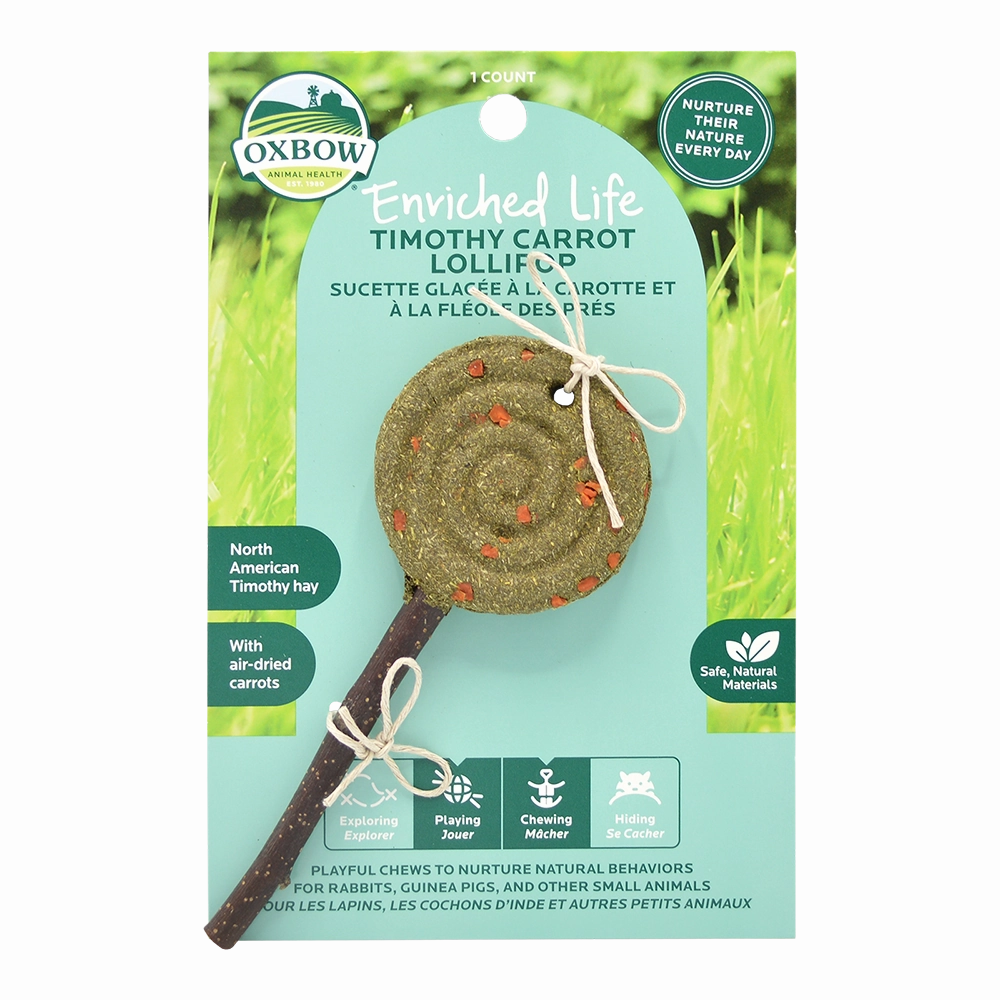 Oxbow Enriched Life Timothy Lollipop Carrot cat vitamins cat digestive aid cat immune support cat joint supplement cat skin supplement
