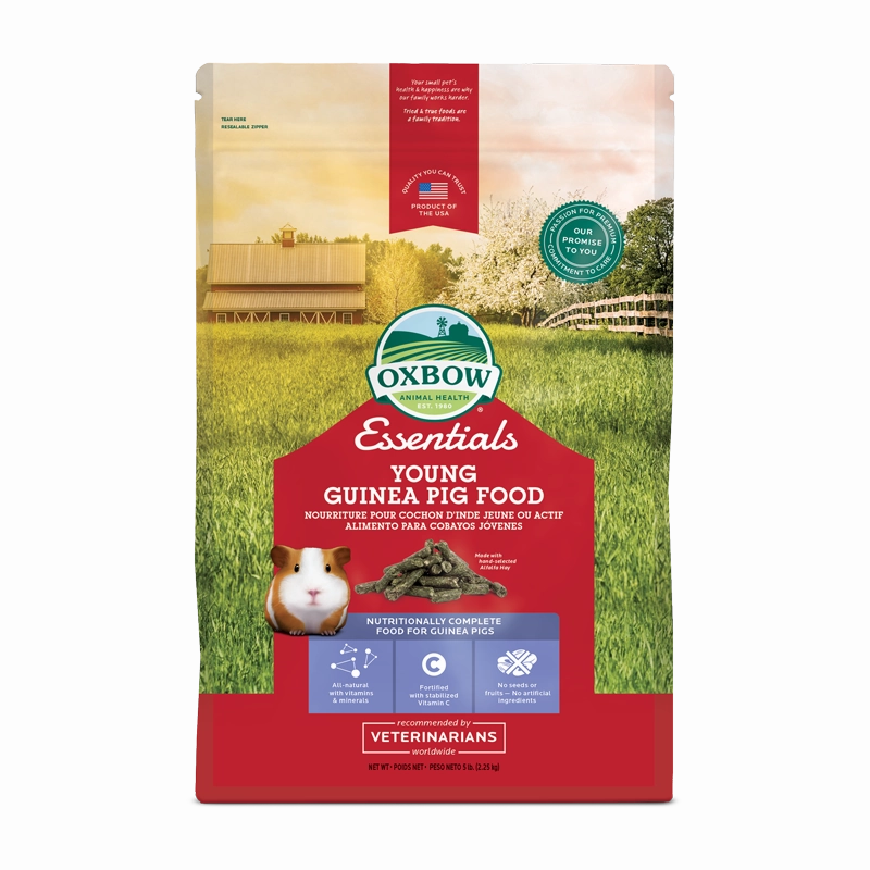 Oxbow Essentials - Young Guinea Pig Food 5lb hamster food guinea pig food rabbit hay rodent treats mouse food
