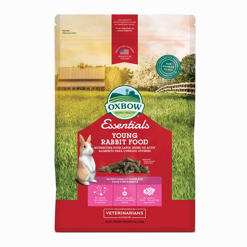 Oxbow Essentials - Young Rabbit Food 5lb hamster food guinea pig food rabbit hay rodent treats mouse food