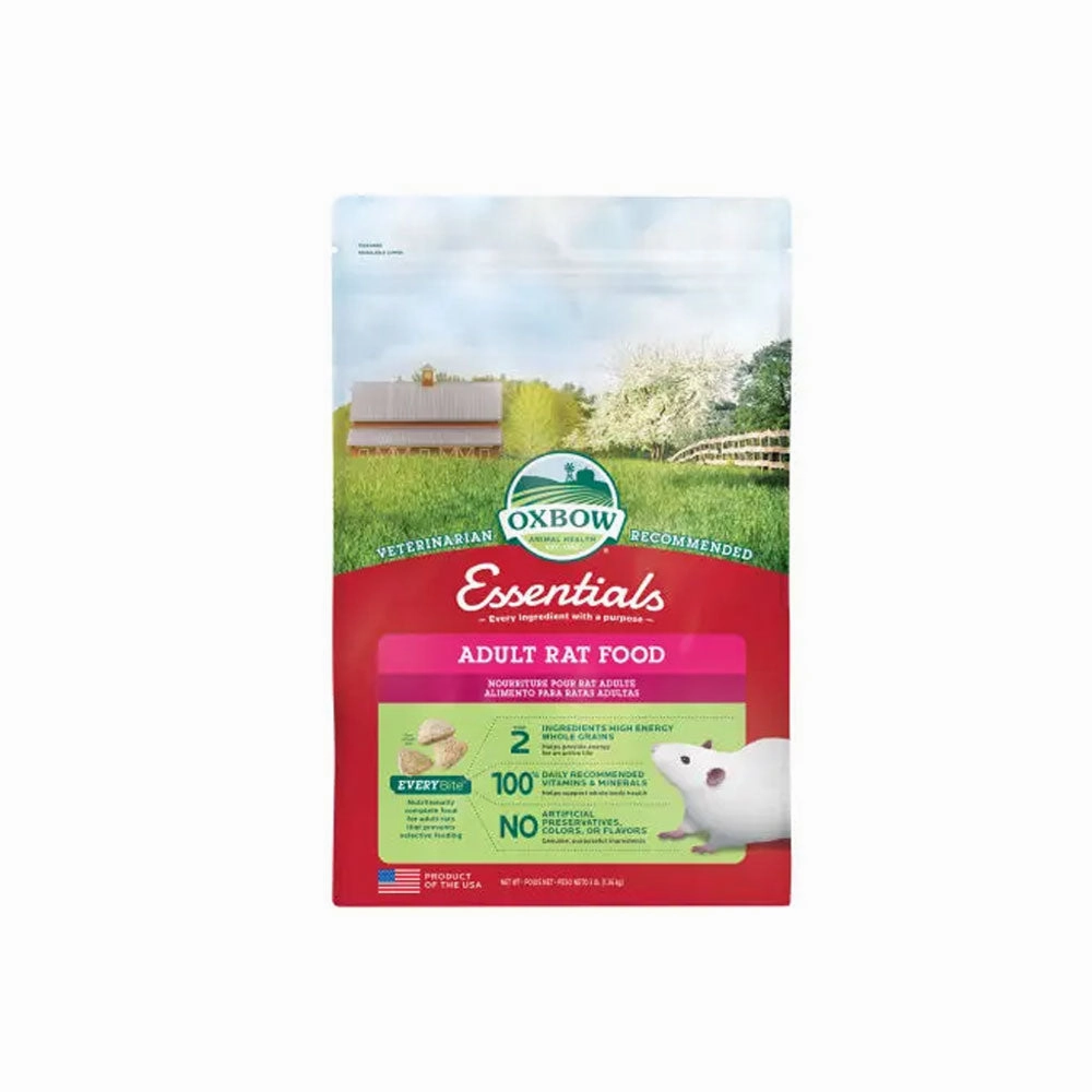 Oxbow Essentials Adult Rat Food 3lb hamster food guinea pig food rabbit hay rodent treats mouse food