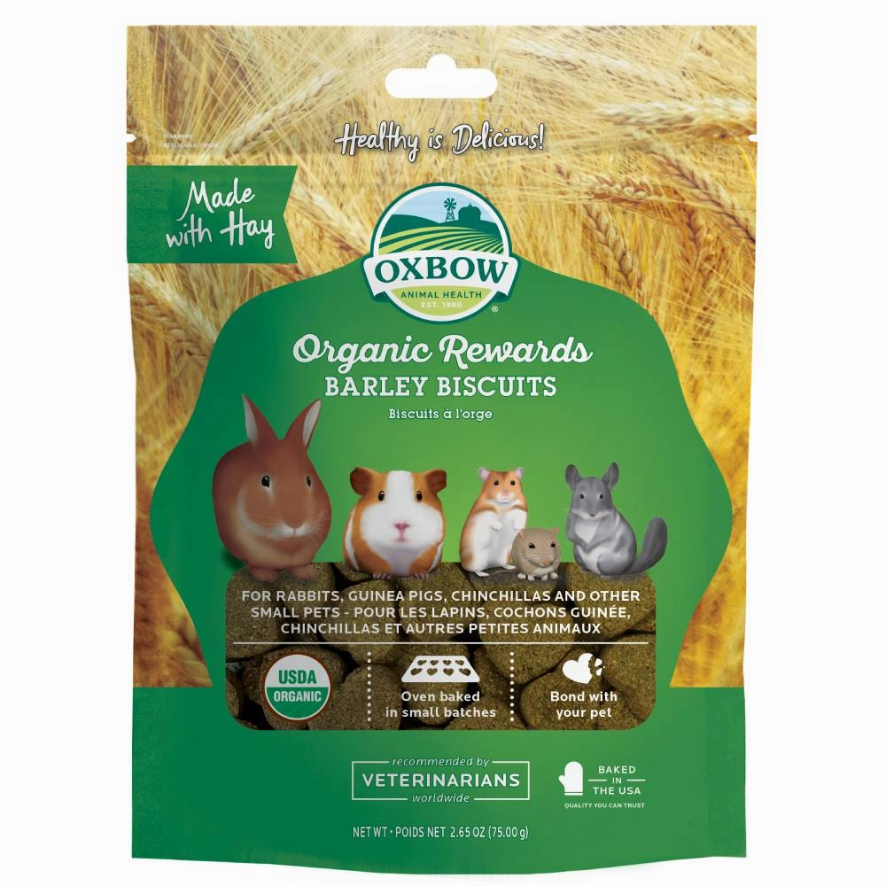 Oxbow Organic Rewards Barley Biscuits 75g kitten health kit kitten booster vitamins kid cat immune kitten digestion kitten omega 3