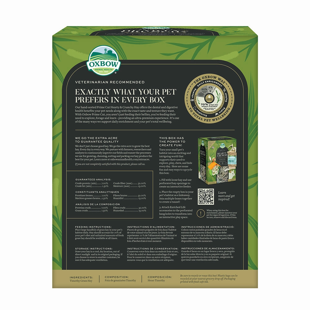Oxbow Prime Cut Hearty & Crunchy Timothy Hay 40oz