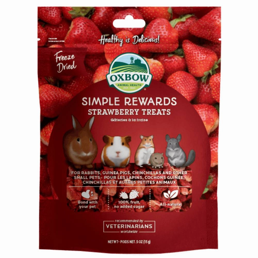 Oxbow Simple Rewards - Strawberry Treats 15g cat vitamins cat digestive aid cat immune support cat joint supplement cat skin supplement