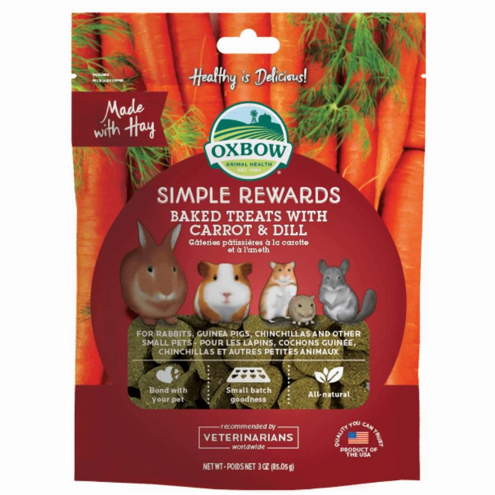 Oxbow Simple Rewards Baked Treats with Carrot & Dill 3oz puppy starter kit puppy crate puppy collar puppy pee pad puppy food