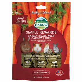 Oxbow Simple Rewards Baked Treats with Carrot & Dill 3oz puppy starter kit puppy crate puppy collar puppy pee pad puppy food