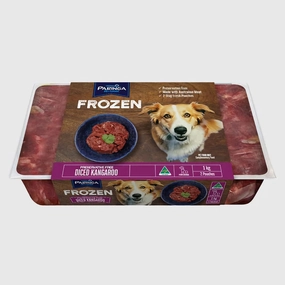 Paringa Diced Kangaroo Raw Grain-Free Frozen Dog Food 1kg dog sweater dog tuxedo dog dress holiday dog outfit dog birthday shirt