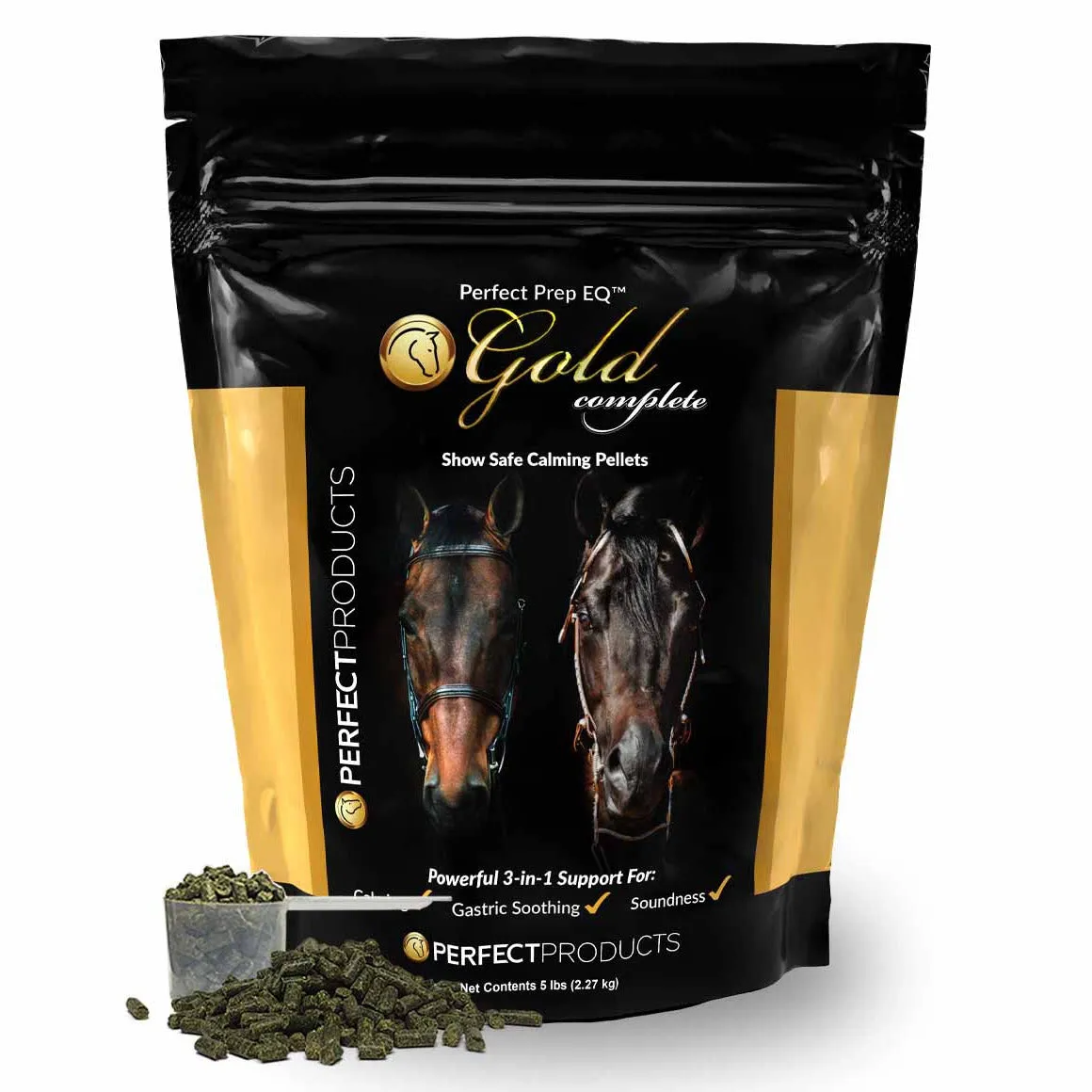 Perfect Prep EQ Gold Complete Show Safe Calming Pellets for Horses