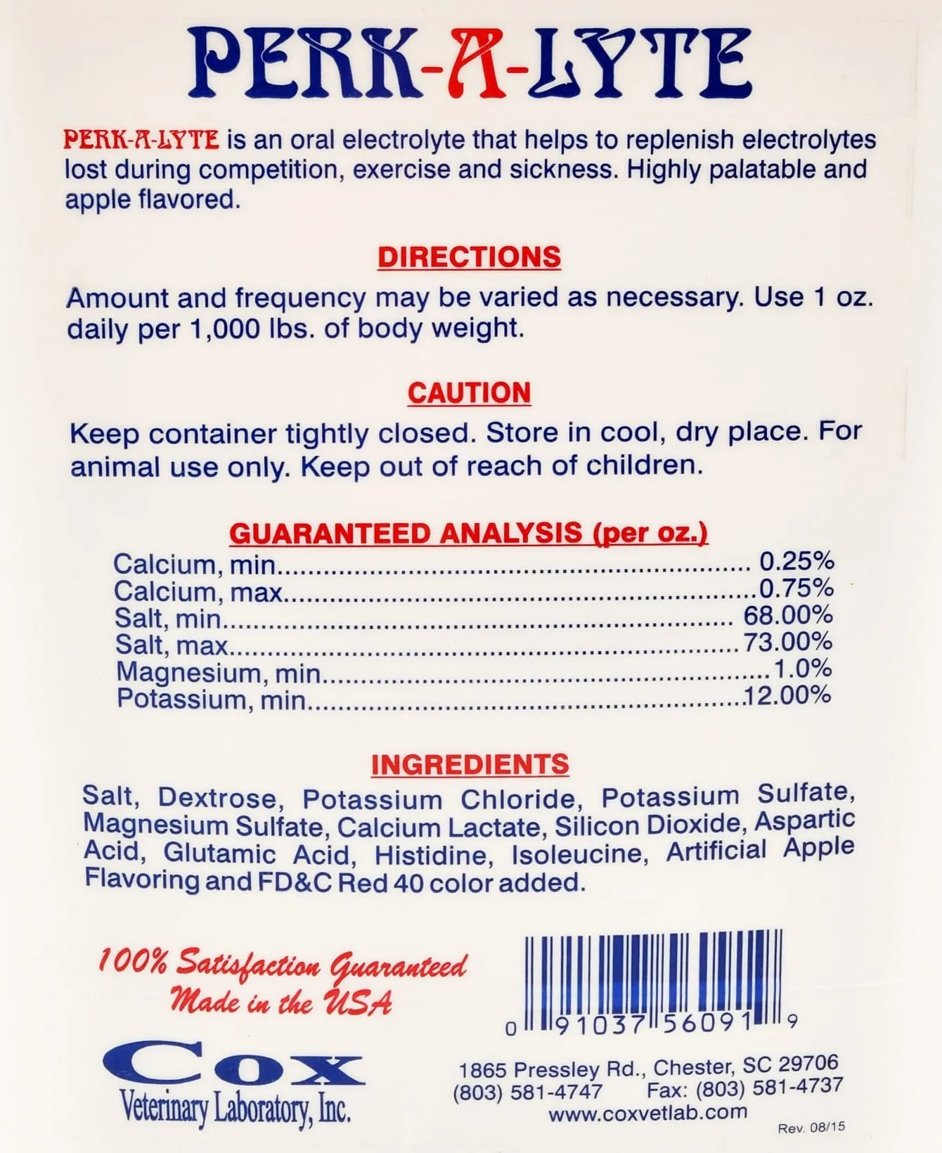 Perk-A-Lyte Electrolyte Supplement for Horses