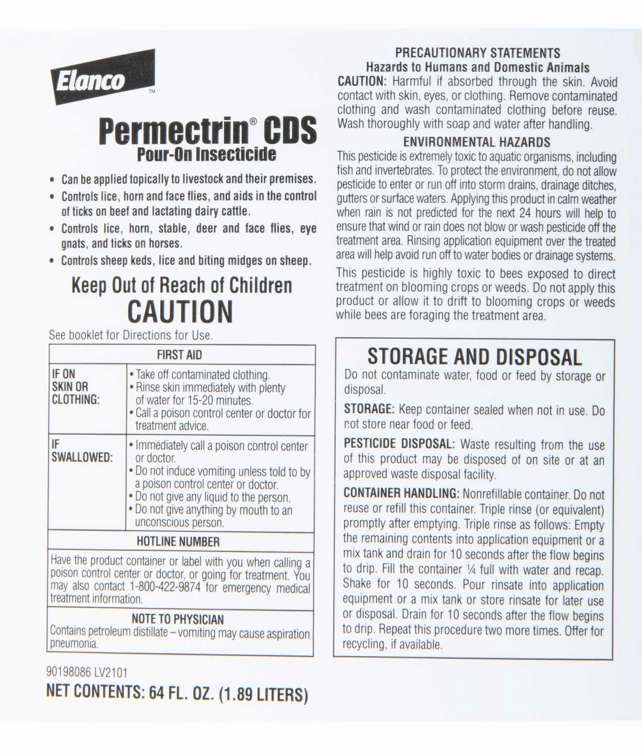 Permectrin CDS Pour-On Insecticide for Fly Control
