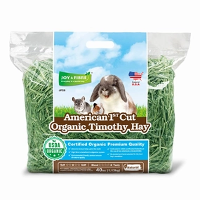 Pet Link Joy & Fibre American 1st Cut Organic Timothy Hay 40oz hamster food guinea pig food rabbit hay rodent treats mouse food