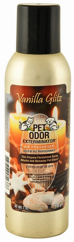 Pet Odor Exterminator Air Freshener Spray, Vanilla Glitz, 7 oz cat scratchers cat towers cat window perch cat heating pad cat calming spray