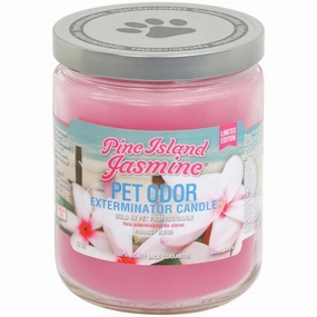 Pet Odor Exterminator Candle, Pine Island Jasmine, 13 oz cat climbing tree cat hammock cat steps cat grooming kit cat safety gate