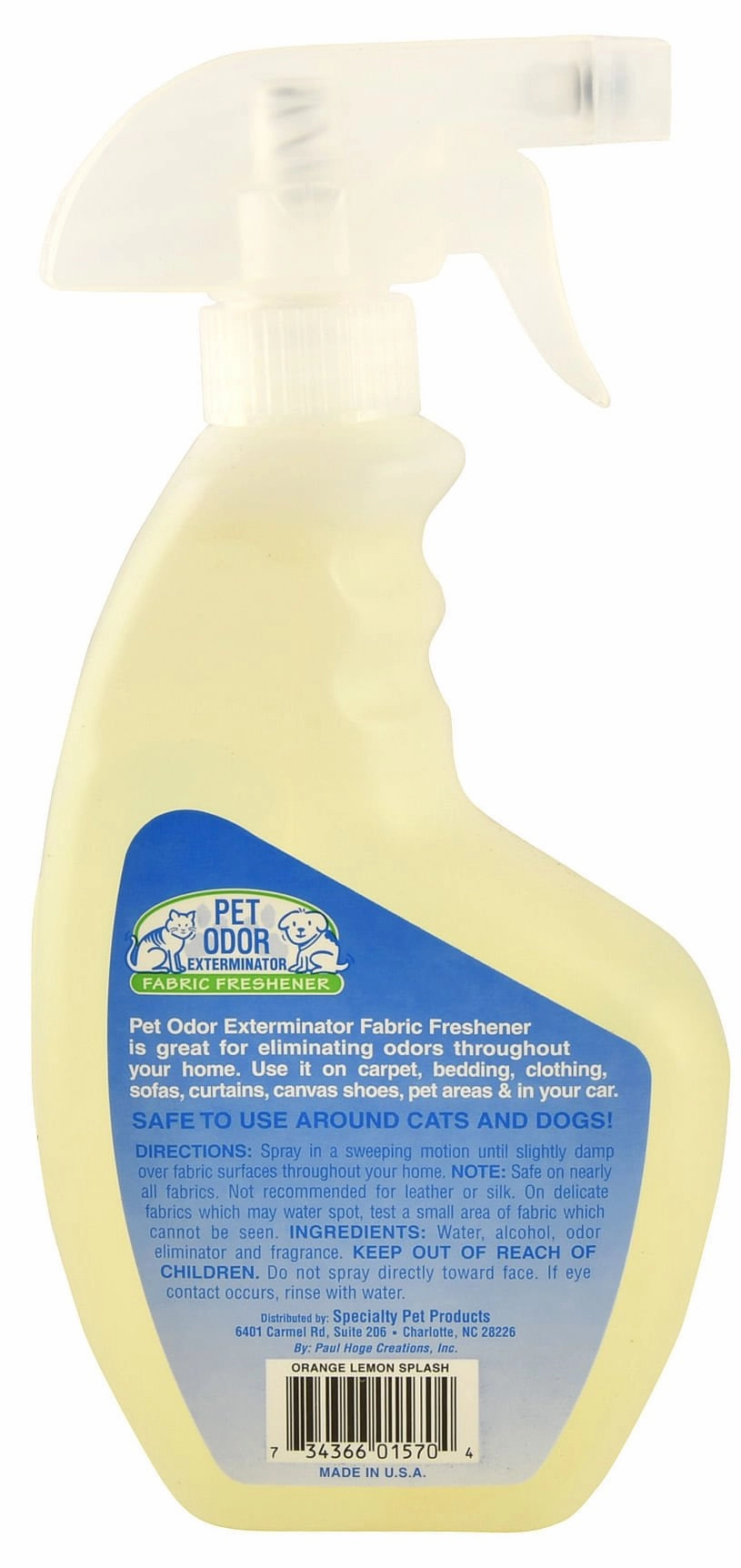 Pet Odor Exterminator Fabric Freshener Spray, 15.6 oz