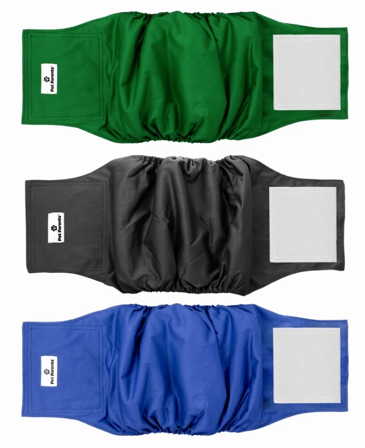 Pet Parents Washable Belly Bands 3pk - Gentlemen dog pain relief hip joint supplement senior dog care pet arthritis aid dog skin supplement