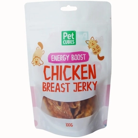 PetCubes Chicken Breast Jerky Grain-Free Treats For Cats & Dogs 100g dog sweater dog tuxedo dog dress holiday dog outfit dog birthday shirt
