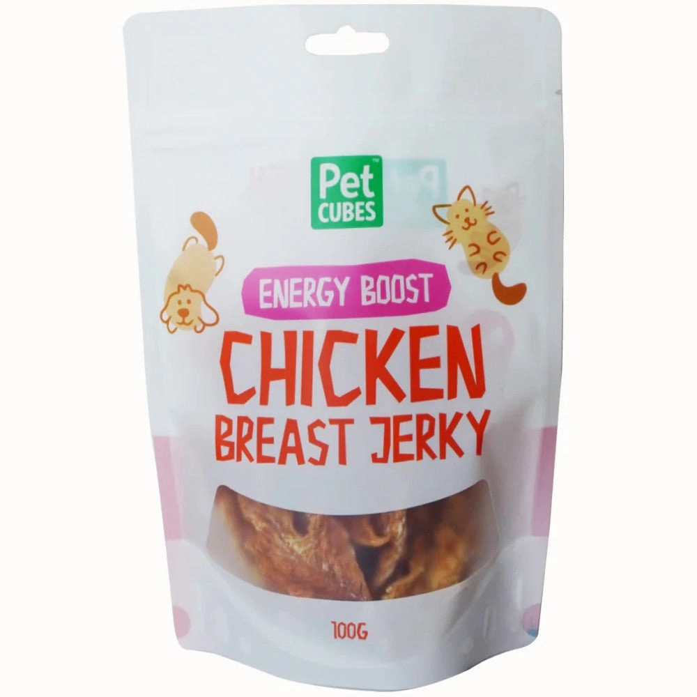 PetCubes Chicken Breast Jerky Grain-Free Treats For Cats & Dogs 100g dog sweater dog tuxedo dog dress holiday dog outfit dog birthday shirt