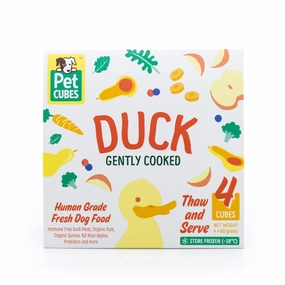 PetCubes Gently Cooked Duck Grain-Free Frozen Dog Food 2.24kg dog sweater dog tuxedo dog dress holiday dog outfit dog birthday shirt