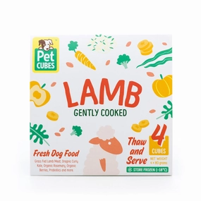 PetCubes Gently Cooked Lamb Grain-Free Frozen Dog Food 2.24kg dog sweater dog tuxedo dog dress holiday dog outfit dog birthday shirt