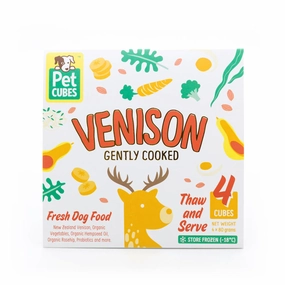 PetCubes Gently Cooked Venison Grain-Free Frozen Dog Food 2.24kg dog supplies dog food toys accessories dog bed
