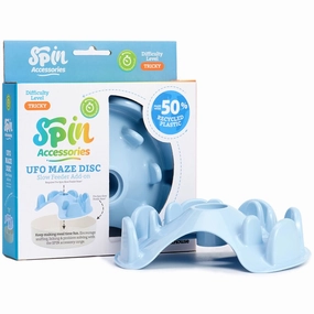 PetDreamHouse SPIN Accessories Interactive Slow Feeder Add-On For Cats & Dogs (Baby Blue UFO Maze Disc) cat leash cat bowtie cat hat cat bandana cat costume