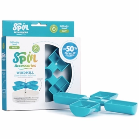PetDreamHouse SPIN Accessories Interactive Slow Feeder Add-On For Cats & Dogs (Blue Windmill) cat leash cat bowtie cat hat cat bandana cat costume