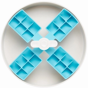 PetDreamHouse SPIN Interactive Slow Feeder For Cats & Dogs (Blue Windmill) dog bones rawhide chew sticks dog jerky bacon bone