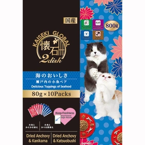 Petline Kaiseki Global 2 dish Umi no Oishisa Cat  Food Toppers 800g dog travel bag car seat cover pet carrier for car training leash dog training whistle
