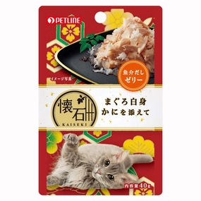 Petline Kaiseki Pouch Maguro White Meat with Crab in Jelly Pouch Cat Food 40g x 12 natural cat food soft cat treats freeze dried cat food organic cat treats indoor cat food