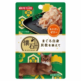 Petline Kaiseki Pouch Maguro White Meat with Scallop in Jelly Pouch Cat Food 40g x 12 dog travel bag car seat cover pet carrier for car training leash dog training whistle