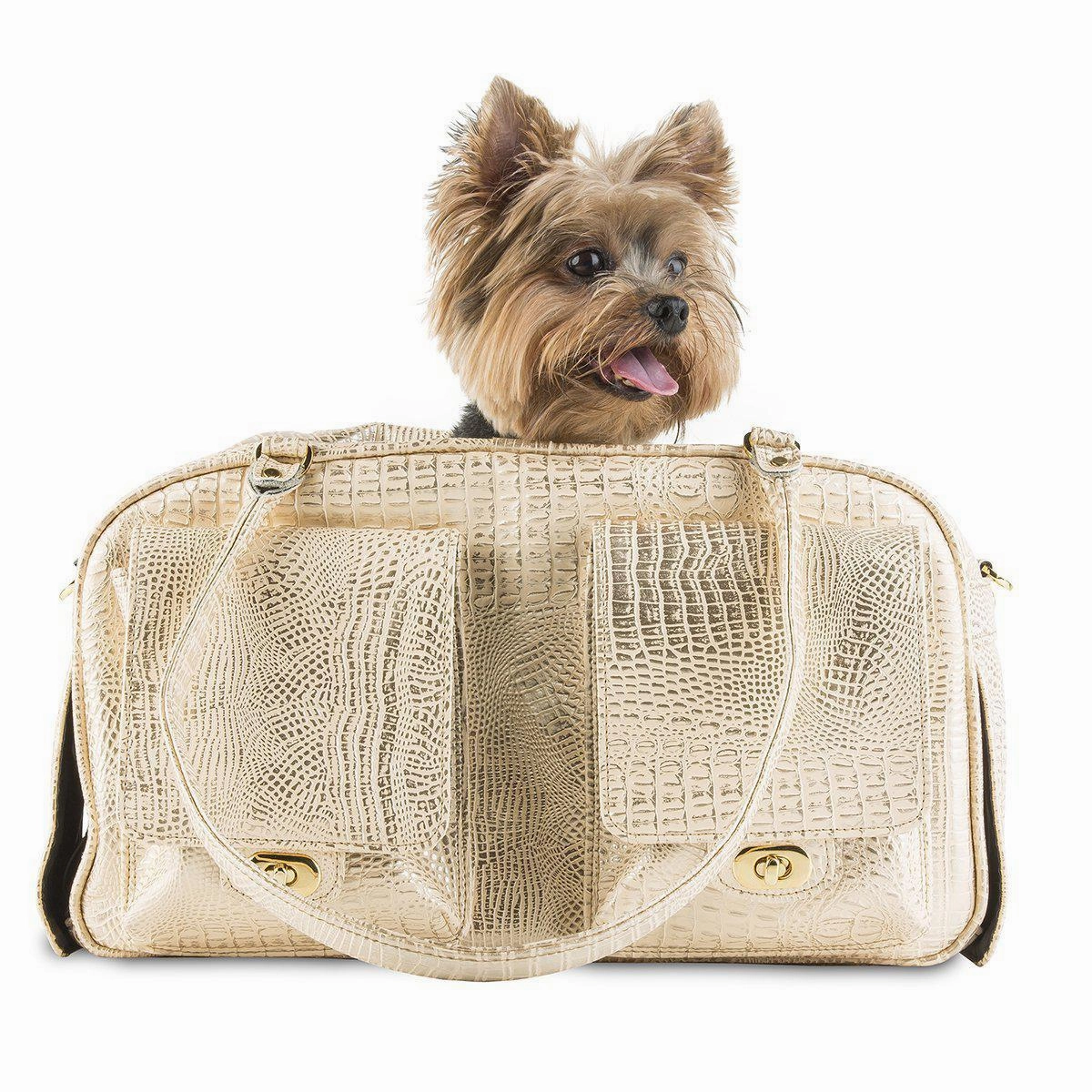 Petote Marlee Dog Carrier Gold Croco