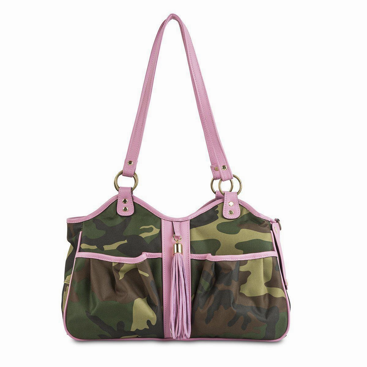 Petote Metro Dog Carrier Camo With Pink dog bowtie leather collar dog charm dog party wear dog scarf set